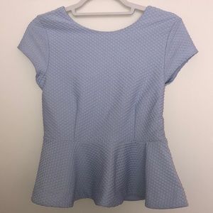 H&M Periwinkle Peplum Top